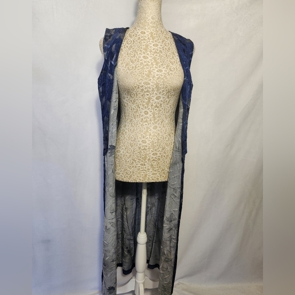 New York Extremes Women's Floral Print Sleeveless Button Down Maxie Duster SZ 6 - Picture 12 of 15